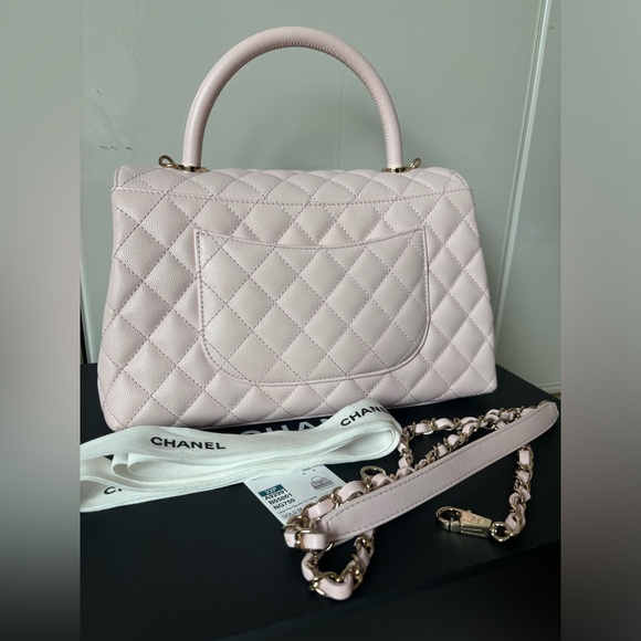 Chanel Caviar Quilted Coco Handle Light Pink - Picture 3 of 11